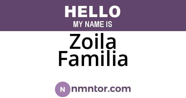 Zoila Familia