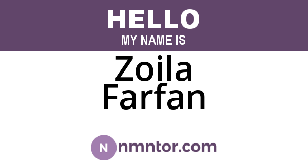Zoila Farfan