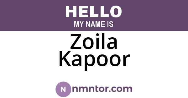 Zoila Kapoor