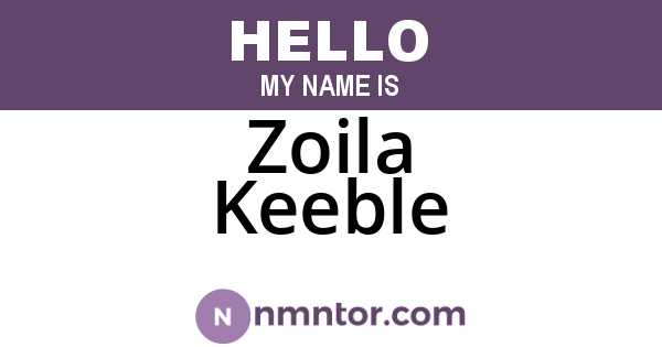 Zoila Keeble