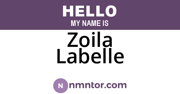 Zoila Labelle