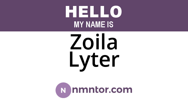 Zoila Lyter