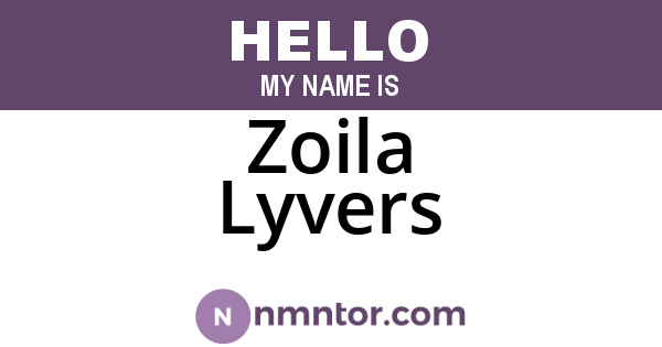 Zoila Lyvers