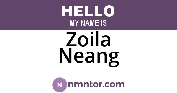 Zoila Neang
