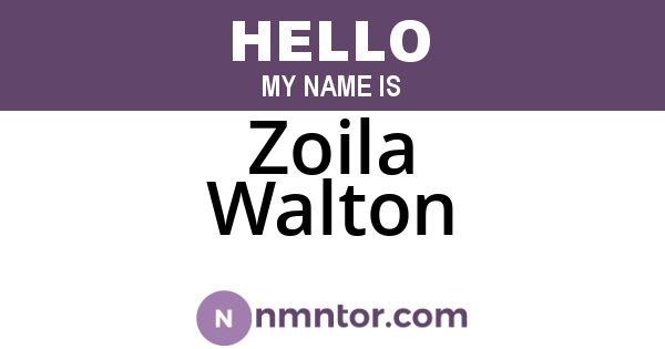 Zoila Walton