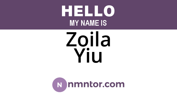 Zoila Yiu