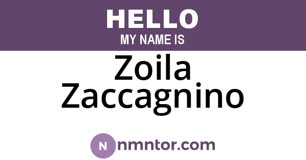 Zoila Zaccagnino