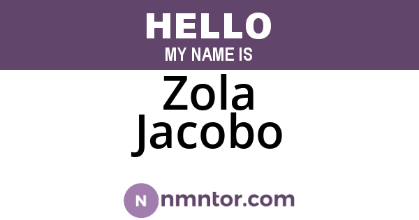 Zola Jacobo