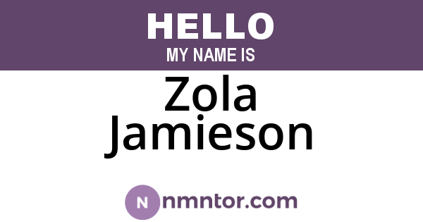 Zola Jamieson