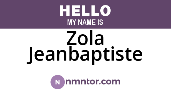 Zola Jeanbaptiste
