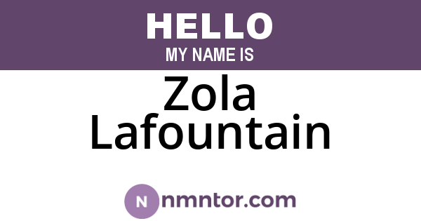 Zola Lafountain