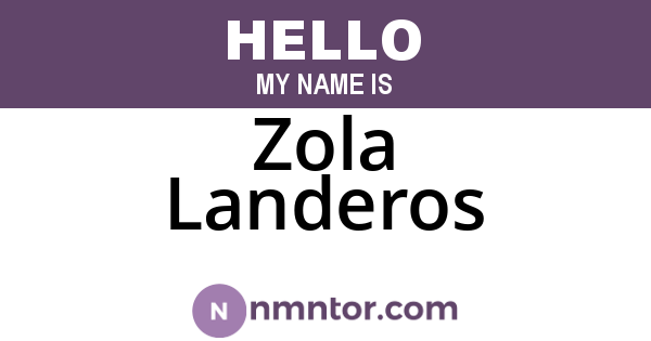 Zola Landeros