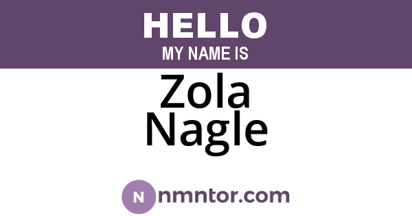 Zola Nagle