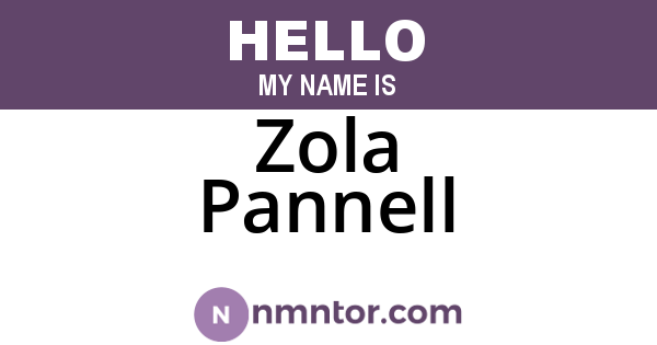 Zola Pannell