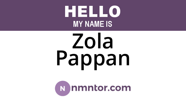Zola Pappan
