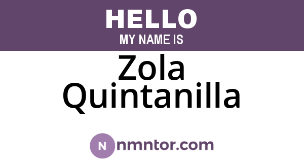 Zola Quintanilla