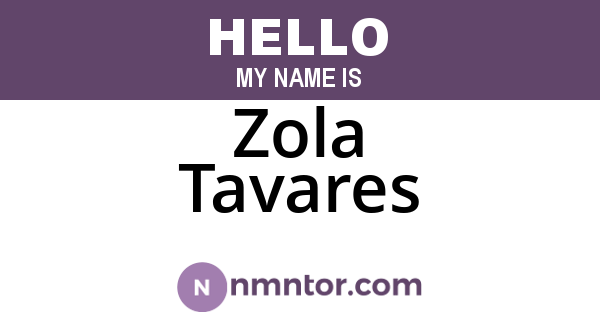 Zola Tavares