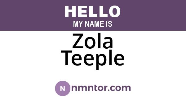 Zola Teeple