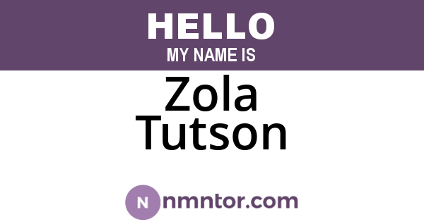 Zola Tutson