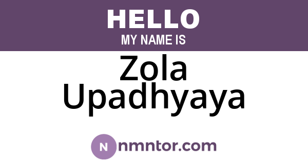 Zola Upadhyaya