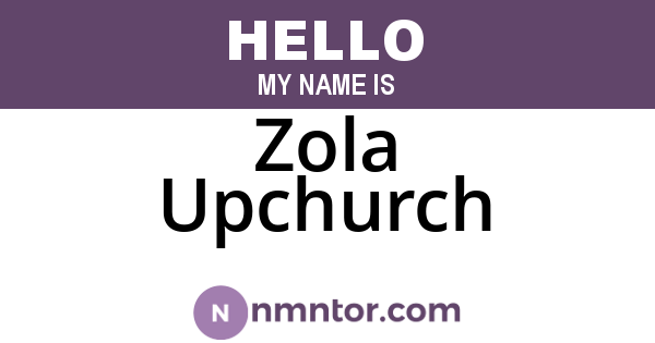 Zola Upchurch