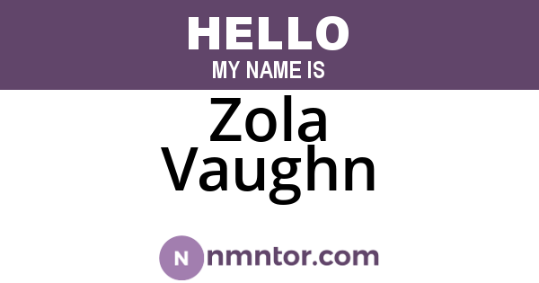 Zola Vaughn