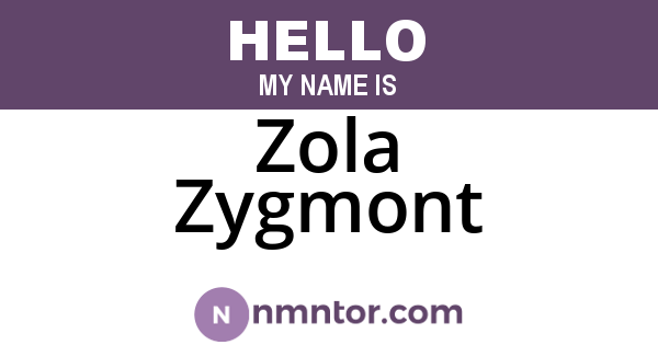 Zola Zygmont