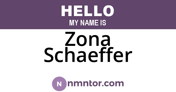 Zona Schaeffer