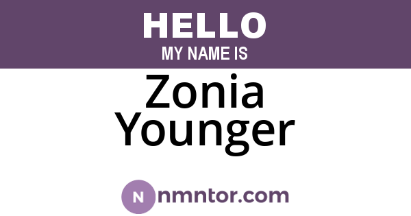 Zonia Younger