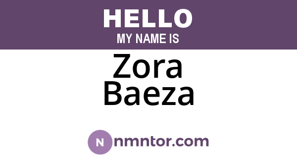 Zora Baeza