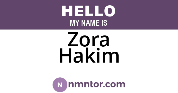 Zora Hakim