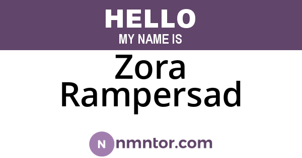 Zora Rampersad