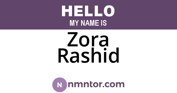 Zora Rashid