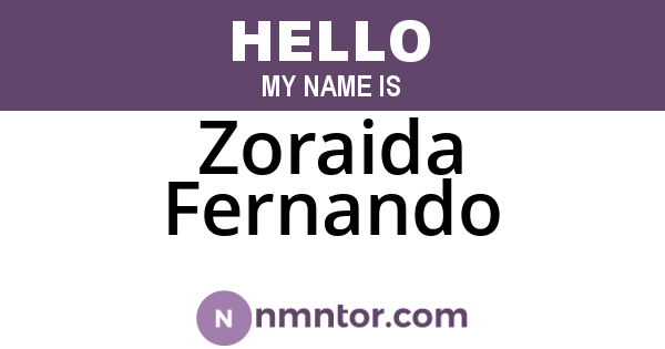 Zoraida Fernando