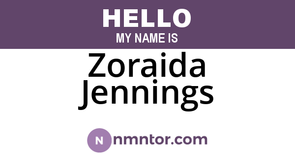 Zoraida Jennings