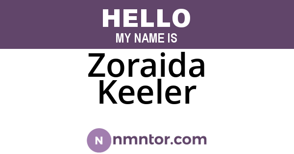 Zoraida Keeler