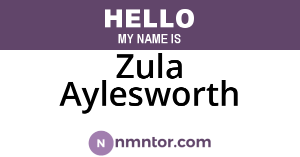 Zula Aylesworth