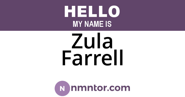 Zula Farrell