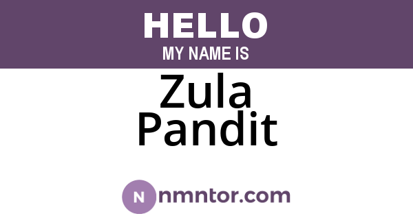 Zula Pandit