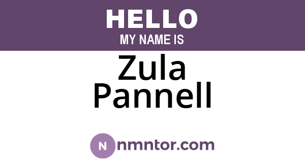 Zula Pannell