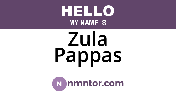 Zula Pappas