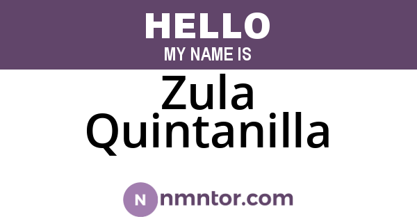 Zula Quintanilla