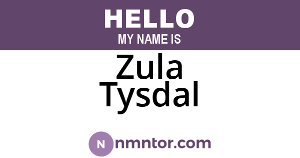 Zula Tysdal