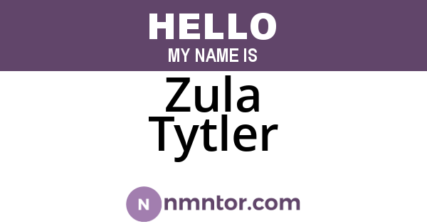 Zula Tytler