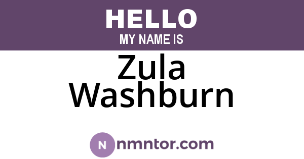 Zula Washburn