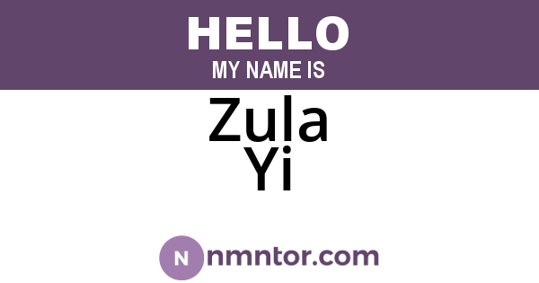 Zula Yi