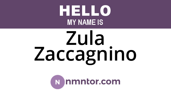 Zula Zaccagnino