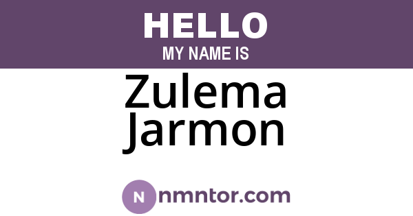 Zulema Jarmon