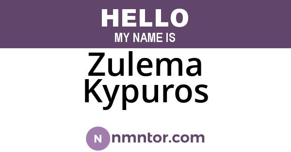 Zulema Kypuros