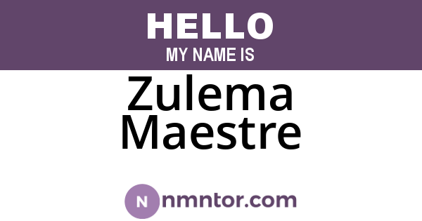 Zulema Maestre